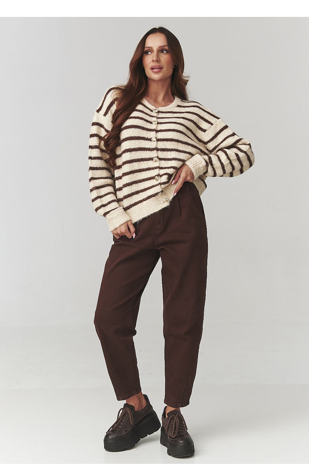 Gestreepte Cardigan