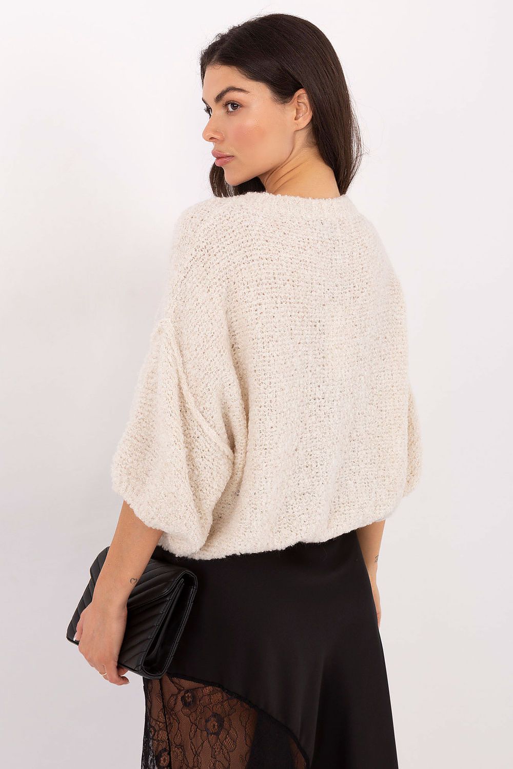Zacht gebreide cardigan- Beige
