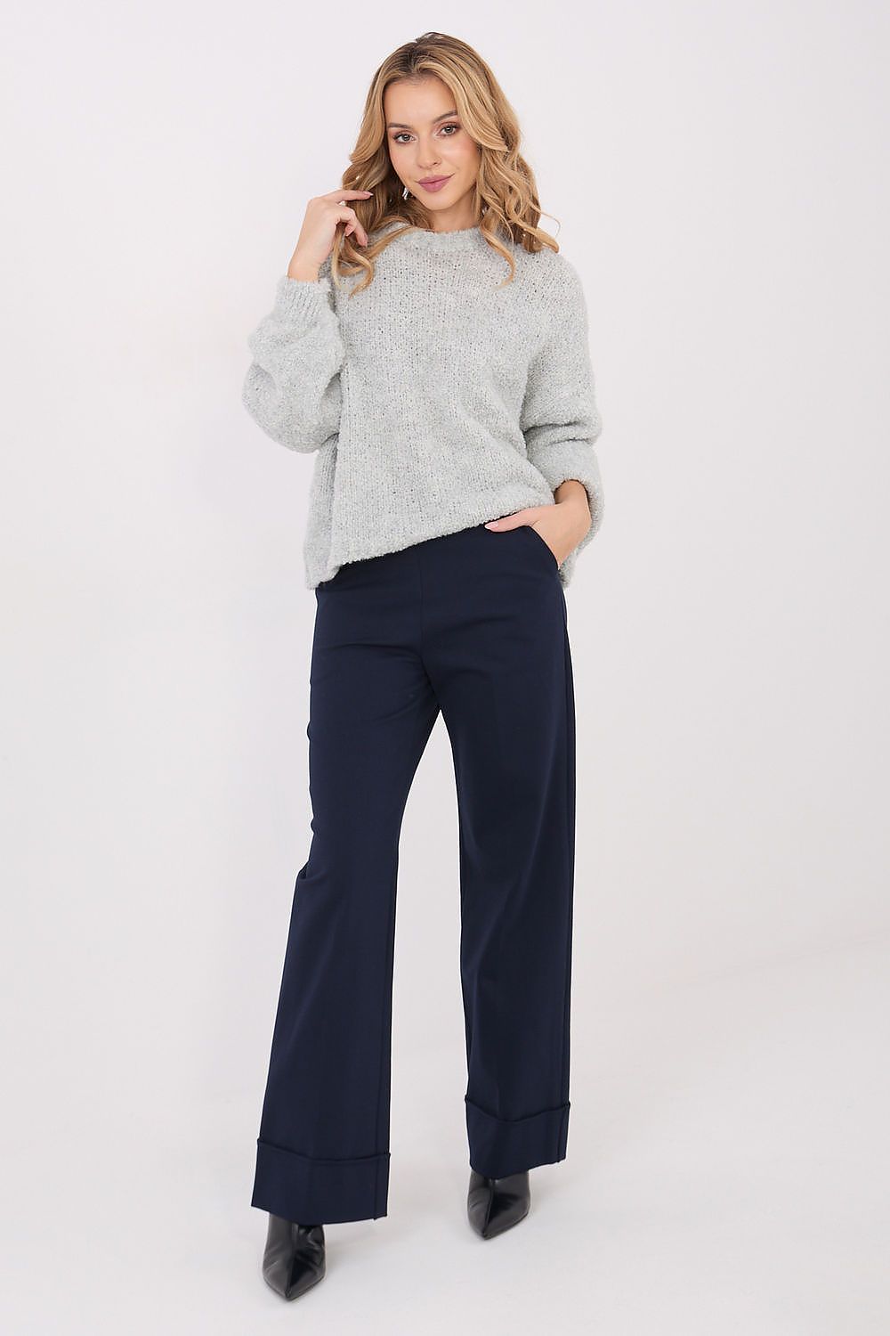 Wide leg pantalon - Navy blue